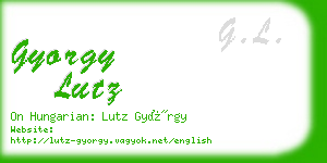 gyorgy lutz business card